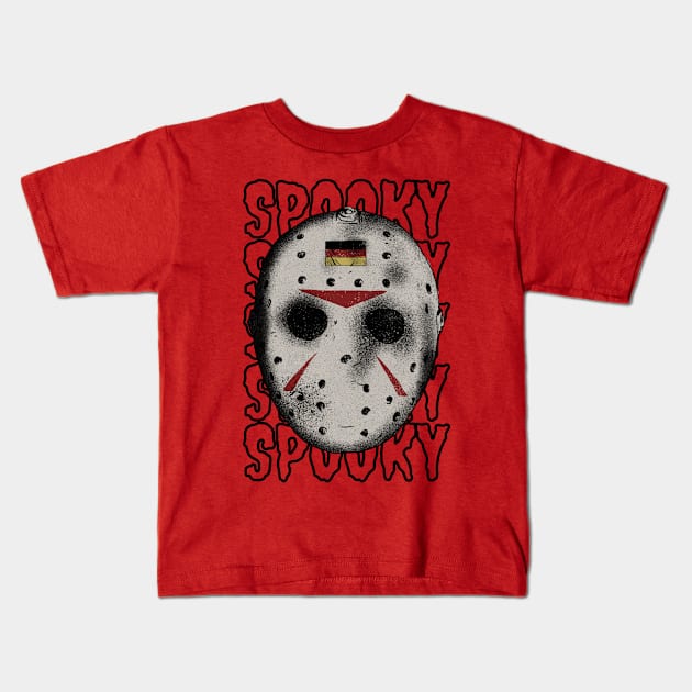 Spooky Mask Kids T-Shirt by BloomInOctober